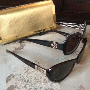 Lot of 2 authentic Tory Burch sunglasses w/1 case